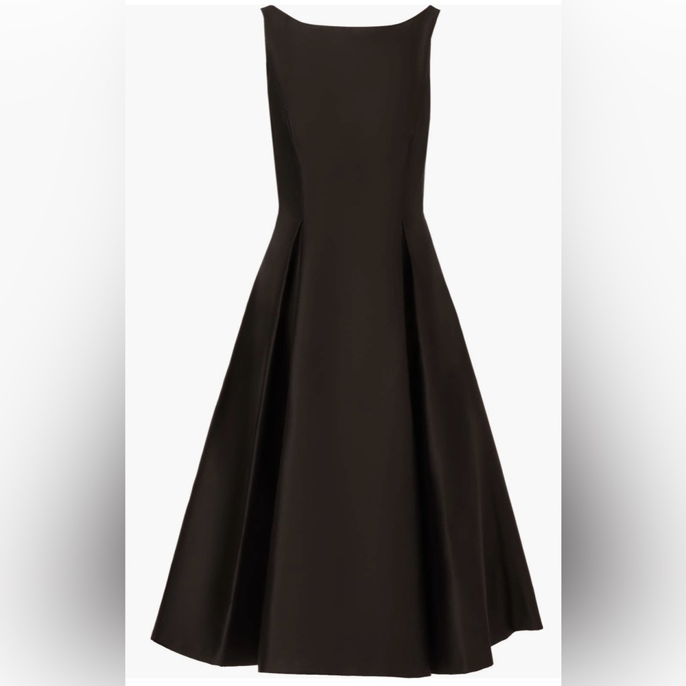 ❤️ Adrianna Papell Elegant Black Midi Dress - Picture 6 of 11